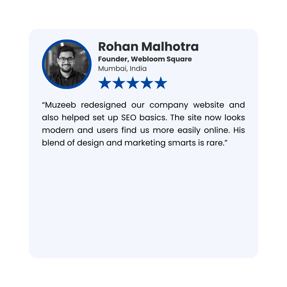 Screenshot of satisfied client giving 5-star review for digital marketing agency services