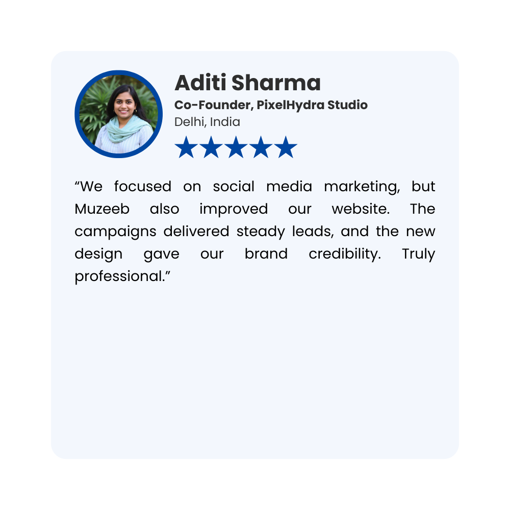 Positive customer review highlighting best digital marketing agency services